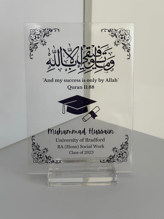 Personalised Graduation Plaque