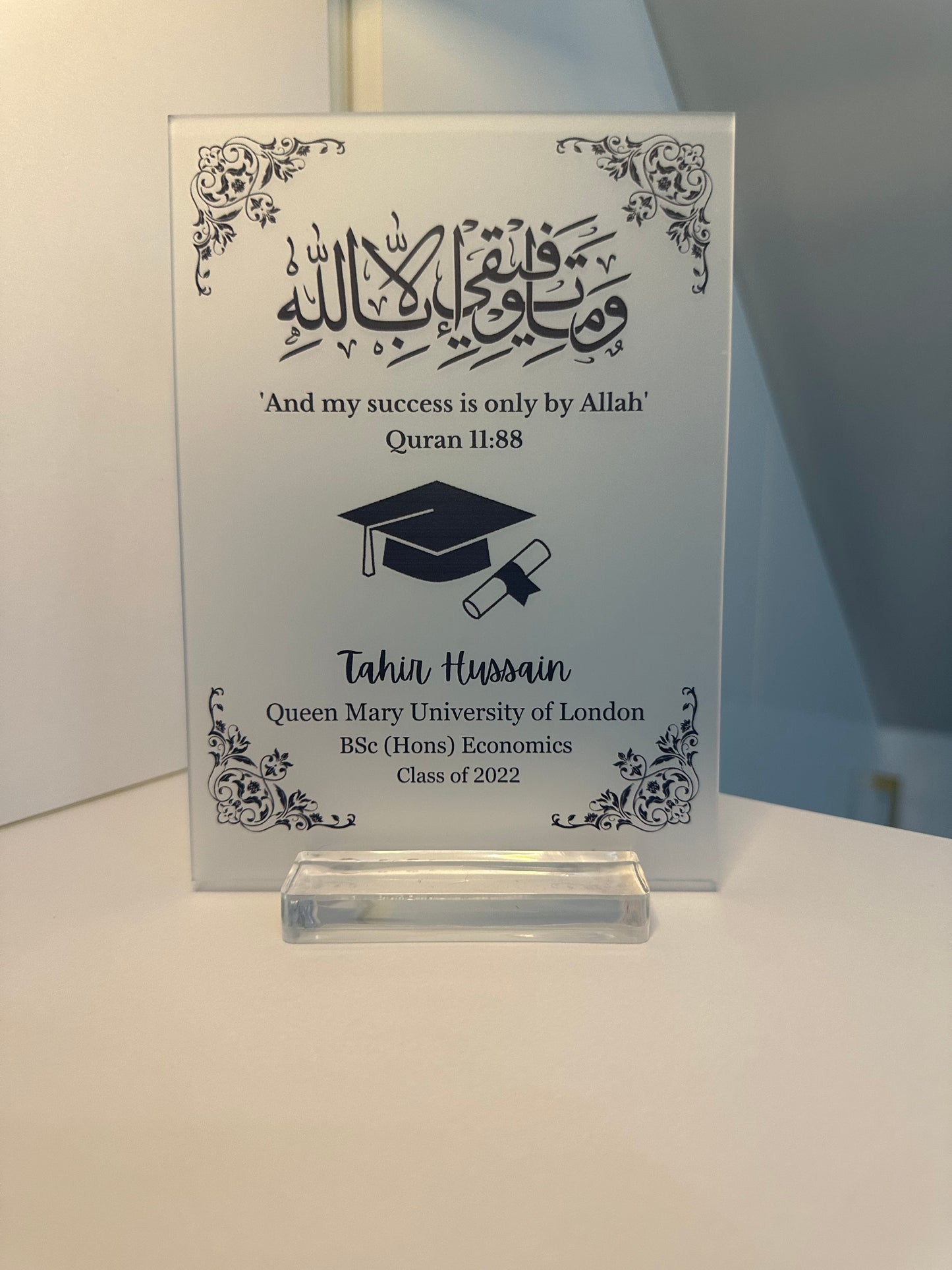 Personalised Graduation Frost Plaque