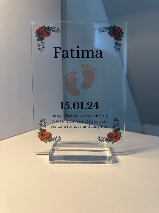 Personalised Baby Girl Plaque