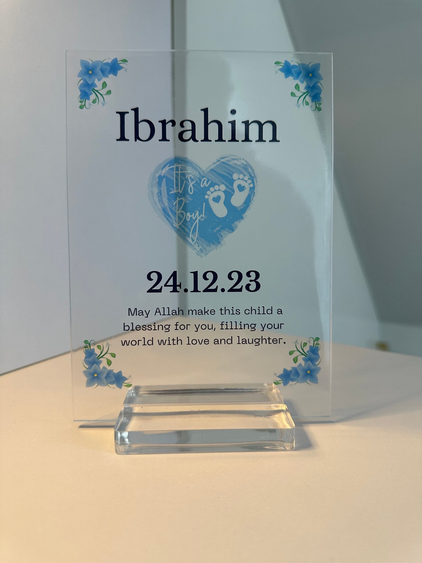 Personalised Baby Boy Plaque